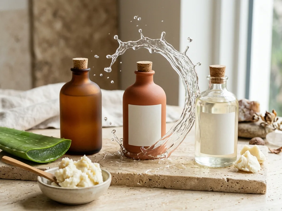 Indoor tanning intensifier lotions styled with skincare ingredients for different skin types