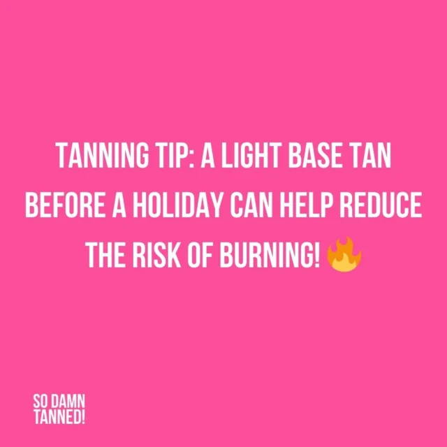 Why You NEED a Base Tan Before Your Holiday! ☀️🏝️

Jetting off somewhere sunny? Don’t skip the base tan—it’s the secret to tanning faster and avoiding sunburn while you’re away! Here’s why:

🔥 1. Reduces Sunburn Risk
Going from zero sun to full-blown beach mode is a recipe for burns! A gradual base tan preps your skin by increasing melanin production, giving you a head start on protection.

⏳ 2. Helps You Tan Faster
A base tan primes your skin, so when you hit the beach, you’ll tan quicker and deeper instead of burning and peeling.

💛 3. Avoids the Lobster Look
Nothing ruins holiday pics like bright red, peeling skin. A pre-holiday glow keeps you looking bronzed from day one!

🌦️ 4. No Sun, No Problem!
Can’t get outside before your trip? Sunbeds + peptide-infused tanning cream can kickstart your tan even in winter, so you don’t turn up looking pasty.

✨ 5. Keeps Your Tan Longer
Starting with a solid base helps your tan last longer after your holiday, instead of fading in a few days.

💡 How to Get Your Base Tan Right:
✔️ Use a tanning cream to boost melanin & hydrate skin
✔️ Build up gradually—don’t overdo it!
✔️ Moisturise daily to keep skin soft & glowing

🚨 Final Tip: A base tan ISN’T sun protection! Always use SPF to protect your skin while getting bronzed the right way!

Who’s got a holiday booked? Drop your destination below! 👇🏝️

#BaseTan #HolidayGlow #SoDamnTanned