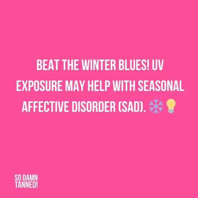 an UV Light Help with Seasonal Affective Disorder (SAD)? 🌞💡

Feeling down in the winter months? You’re not alone! Seasonal Affective Disorder (SAD) is a type of depression triggered by a lack of sunlight, affecting mood, energy, and sleep. But did you know UV light exposure—like tanning beds—could help?

🔆 1. Boosts Vitamin D Levels
UVB rays help your body produce Vitamin D, which plays a role in mood regulation and energy levels. Many people with SAD have low Vitamin D, making light exposure a potential game-changer.

🧠 2. Triggers Serotonin Release
Sunlight and UV exposure help increase serotonin, the feel-good hormone that helps regulate mood. That’s why many people feel happier and more relaxed after a tanning session!

⏳ 3. Helps Regulate Sleep
Lack of sunlight can mess with melatonin production, making you feel sluggish during the day and restless at night. UV exposure helps reset your body clock, improving sleep quality.

💡 4. Light Therapy for SAD
While medical-grade light therapy boxes mainly use blue or white light, some studies suggest that UV exposure (like sunbeds) could offer similar mood-boosting benefits, especially for those who struggle with winter blues.

🔥 Sunbeds as a Winter Pick-Me-Up?
While sunbeds shouldn’t replace medical treatment, occasional sessions can help maintain Vitamin D levels, boost mood, and keep your skin glowing even when the sun’s gone AWOL.

💛 Bonus Tip: Pairing UV exposure with a peptide-infused tanning cream keeps your skin hydrated while you soak up those feel-good rays!

Have you ever noticed your mood improving after tanning? Let us know below! 👇✨

#WinterBlues #SAD #TanningBenefits #SoDamnTanned